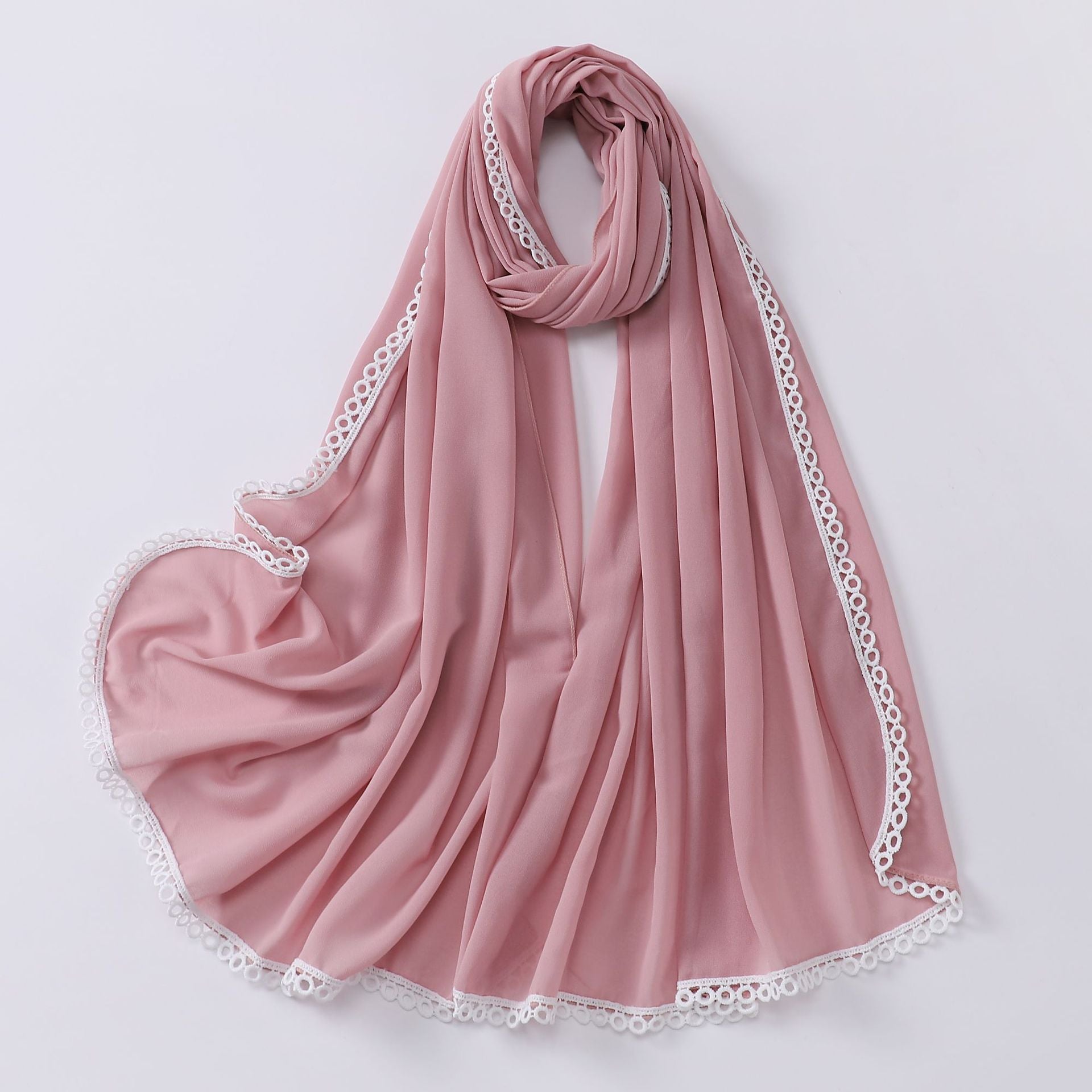 Pearl chiffon lace scarf women's headscarf  scarf Middle East headscarf