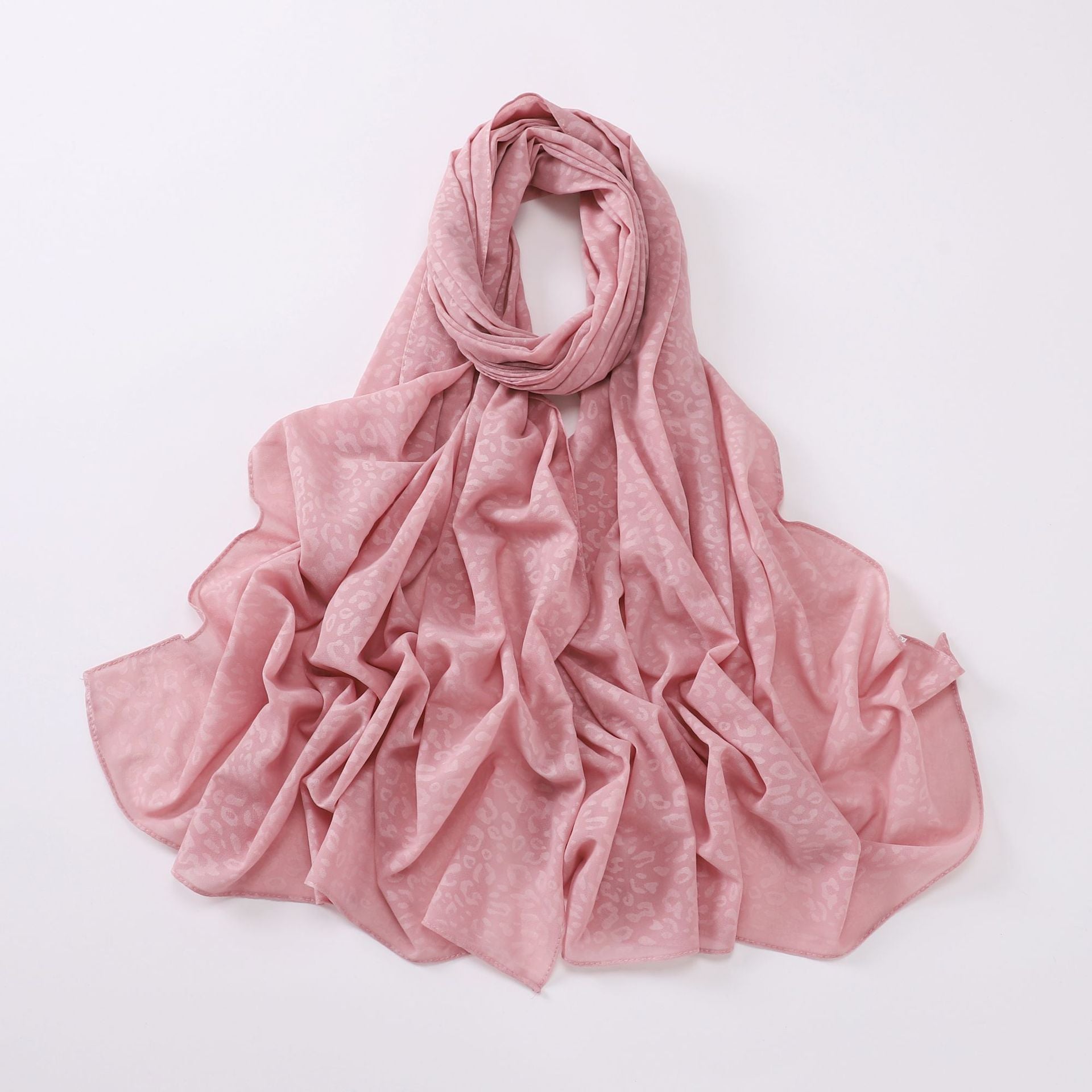 New pearl chiffon, leopard print embossed scarf, gauze Middle East North Africa Malay headscarf hijab