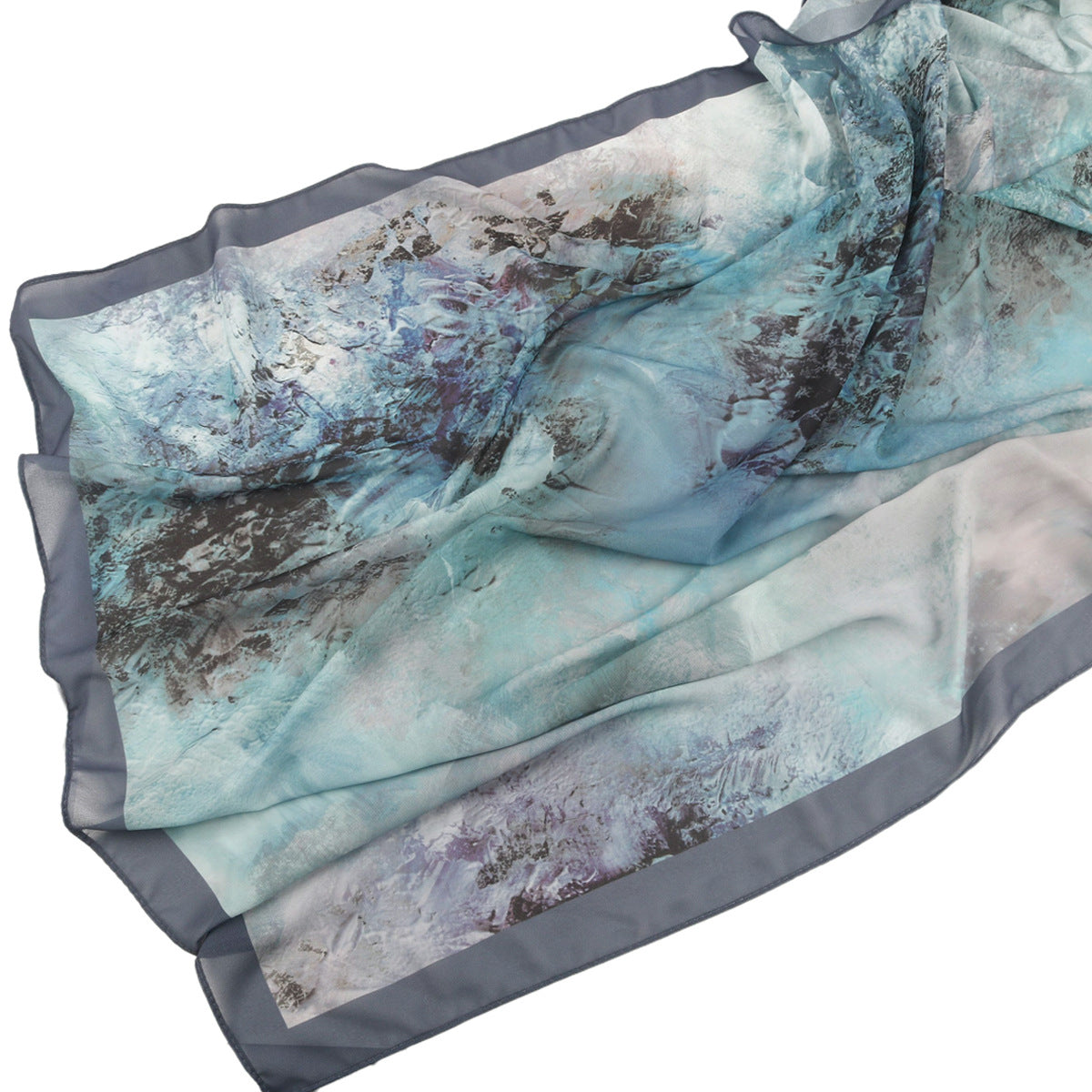 Malaysian Printed Chiffon Scarf Bohemian Fashion Simple Spring and Summer Sunscreen Scarf Shawl