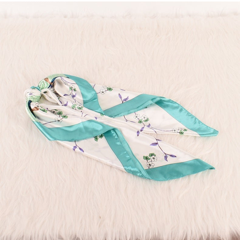 Summer new fashion small fresh plum blossom 90 square scarves women, printed fashion large silk scarves, scarves silk scarves