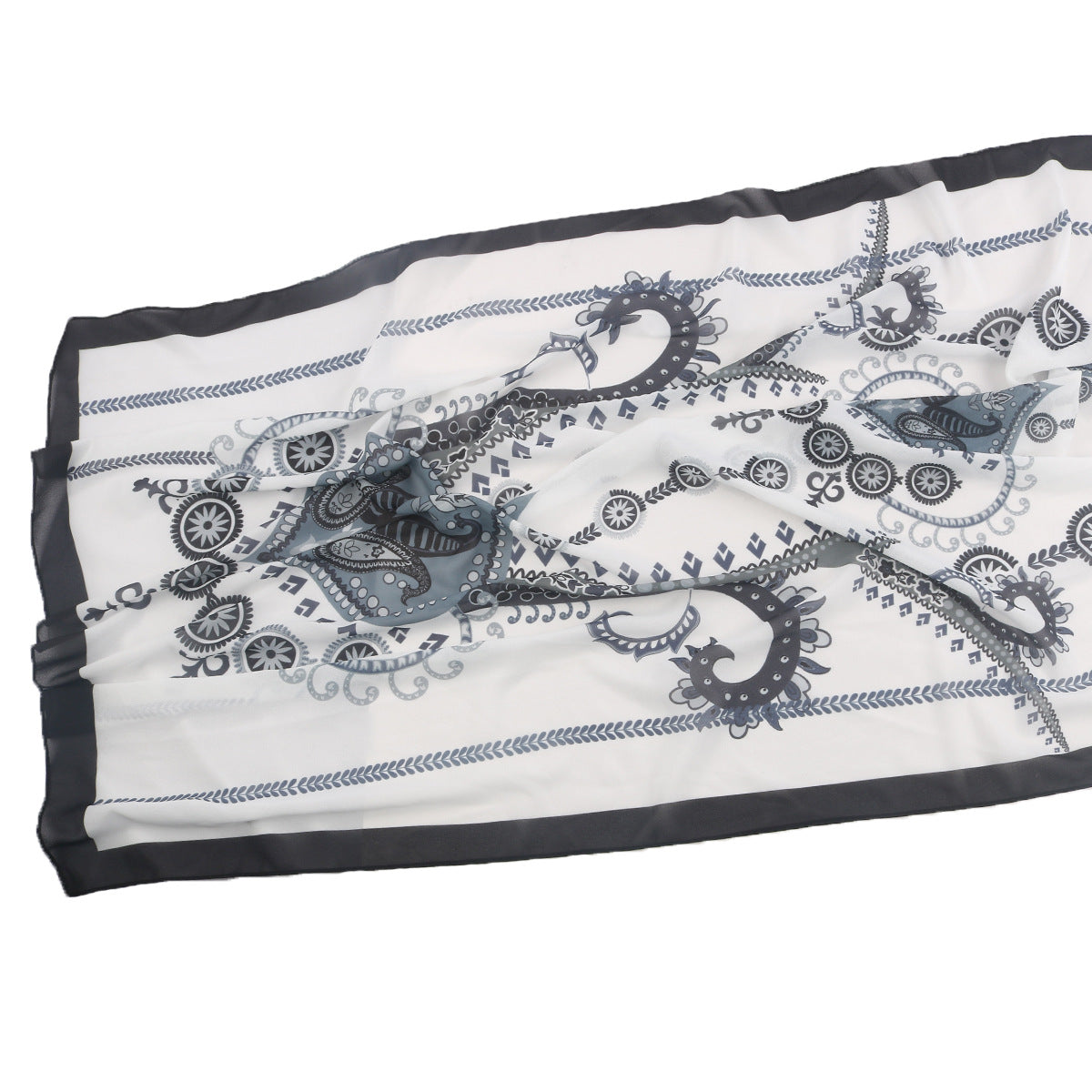Malaysian Printed Chiffon Scarf Bohemian Fashion Simple Spring and Summer Sunscreen Scarf Shawl