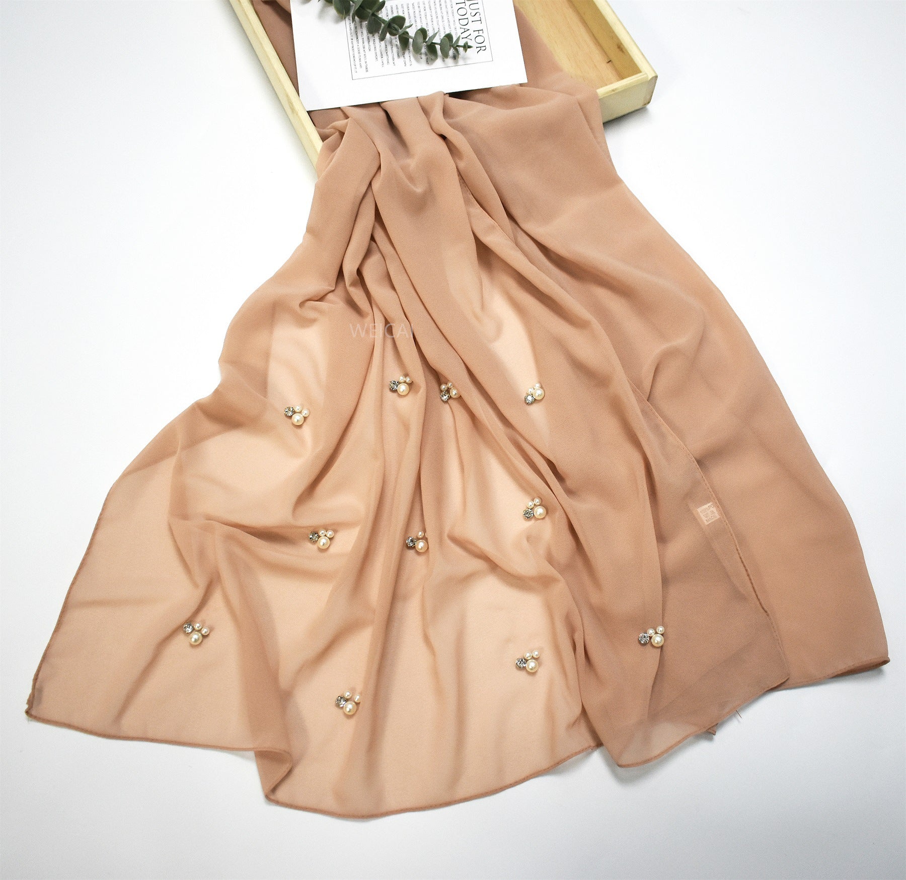 New Malaysian hijab nail pearl rhinestone chiffon scarf  scarf Middle East headscarf