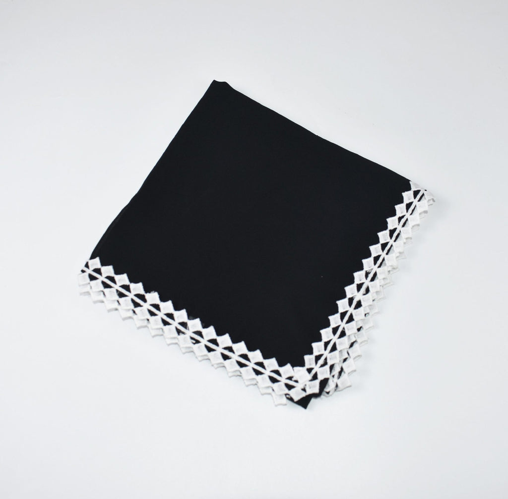 New pearl chiffon lace square scarf middle east headscarf malaysia headscarf hijab