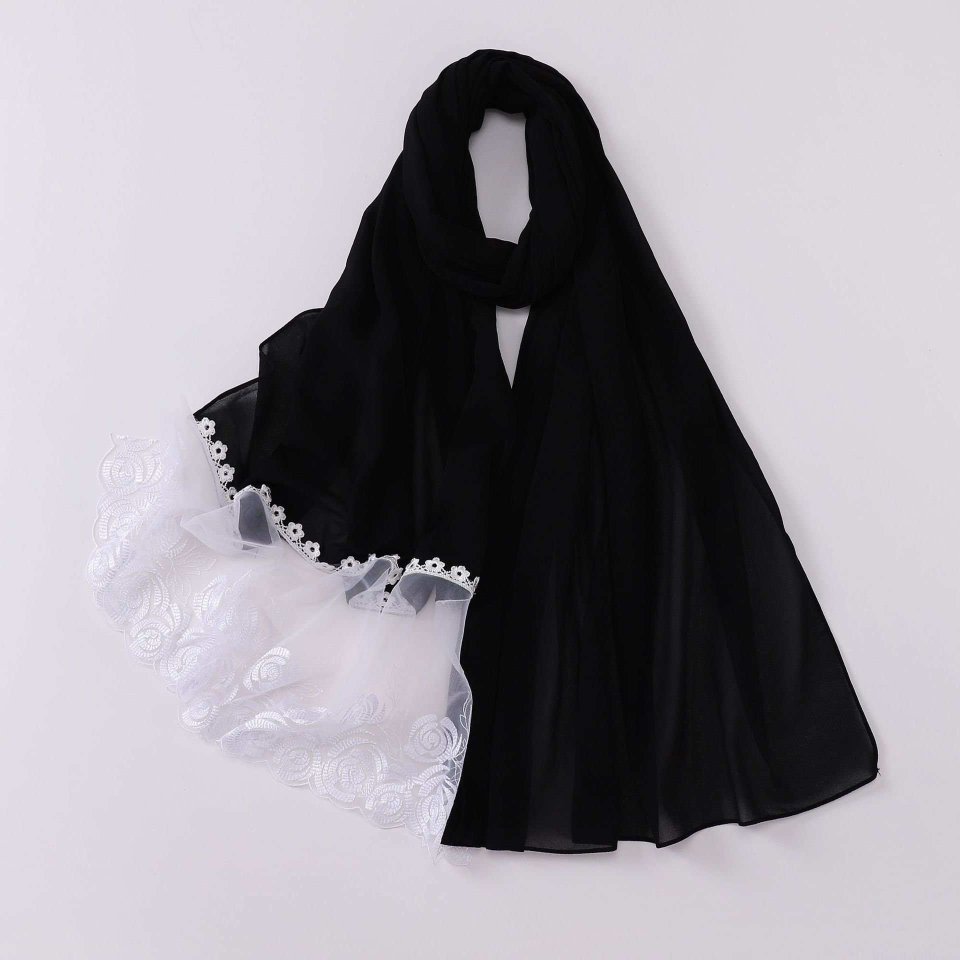 New chiffon rose lace long scarf  scarf Middle East African headscarf hijab