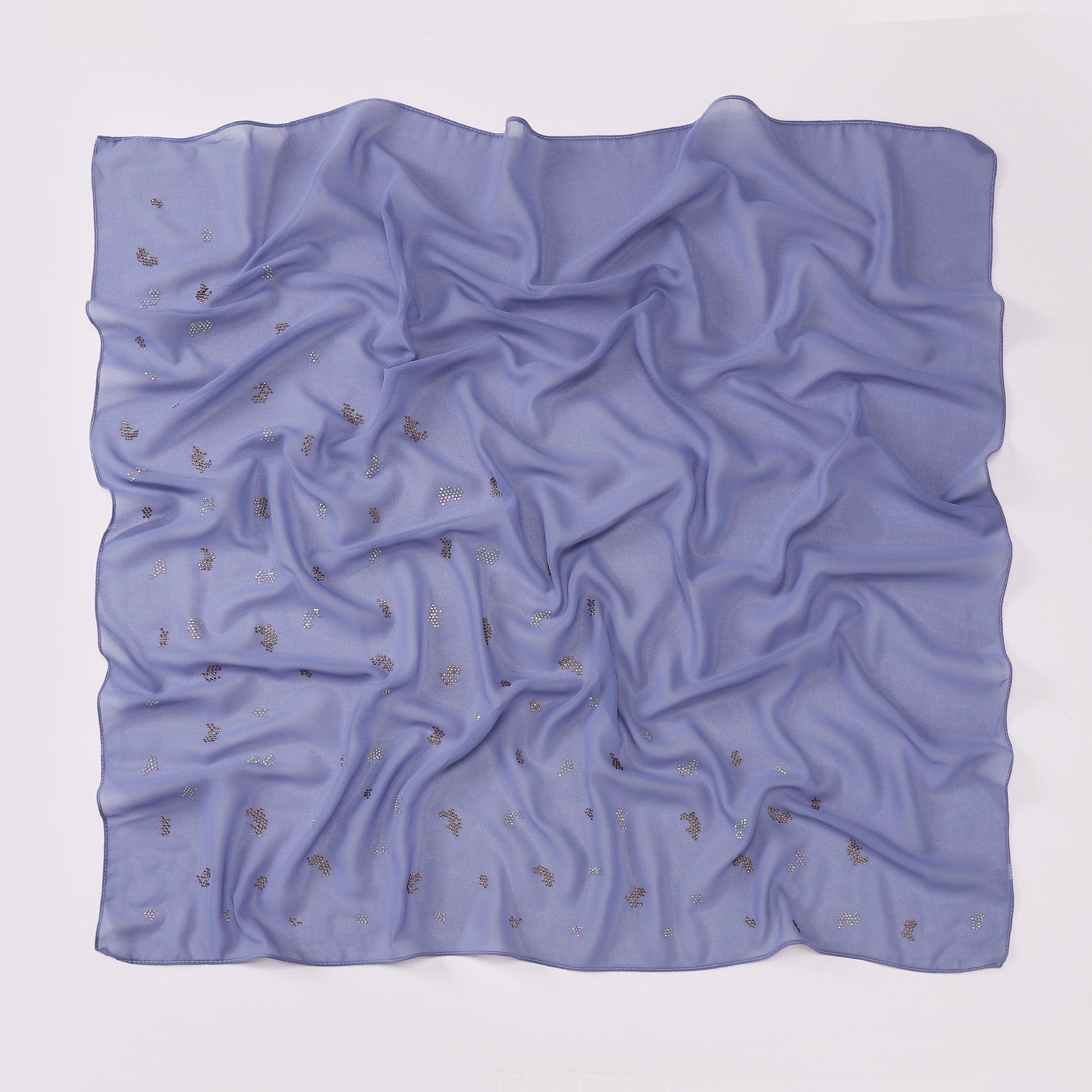 New pearl chiffon leopard print hot diamond small square scarf, yarn scarf, convenient headscarf 90 * 90cm