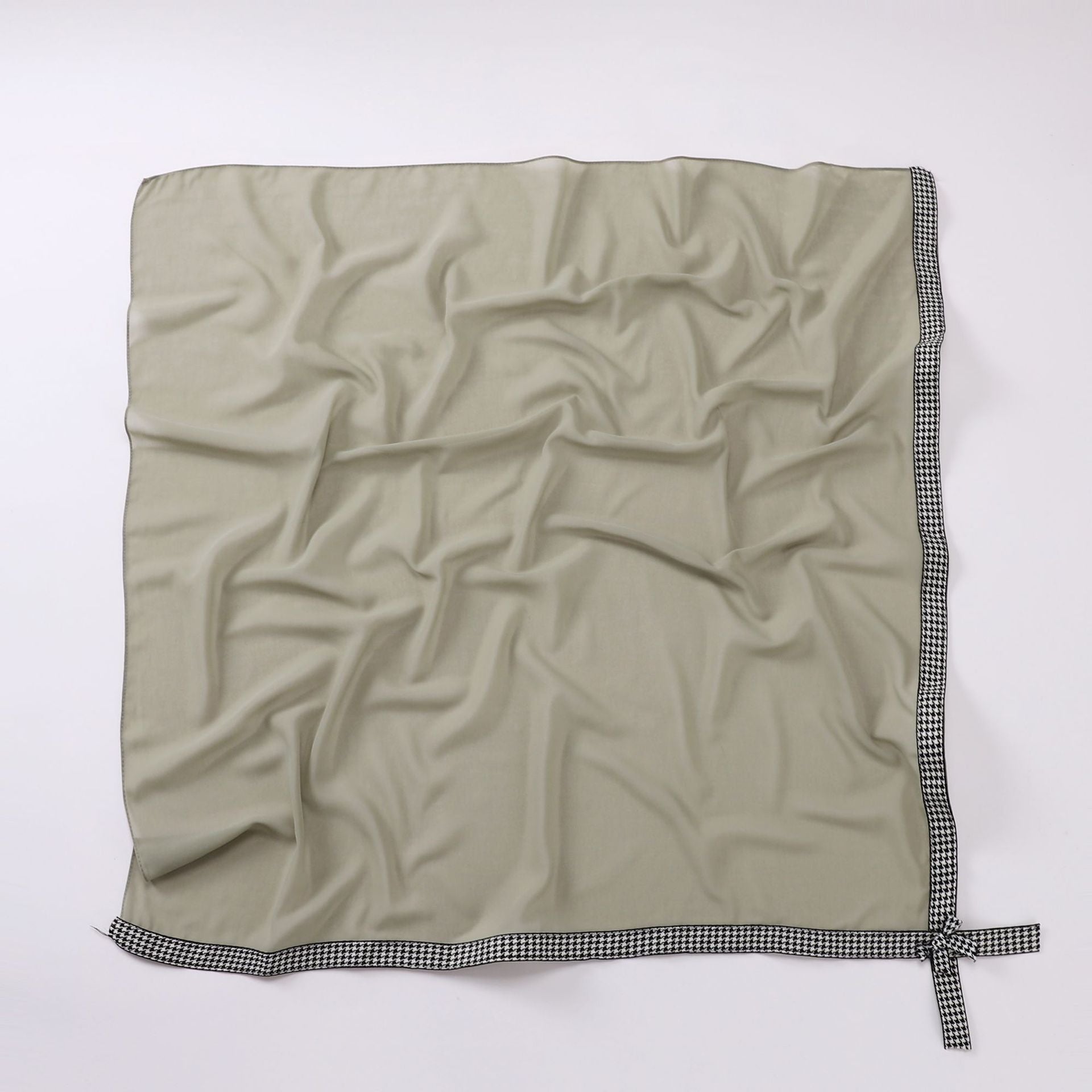 Ribbon bow pearl chiffon square scarf 90 * 90cm yarn sweet headscarf