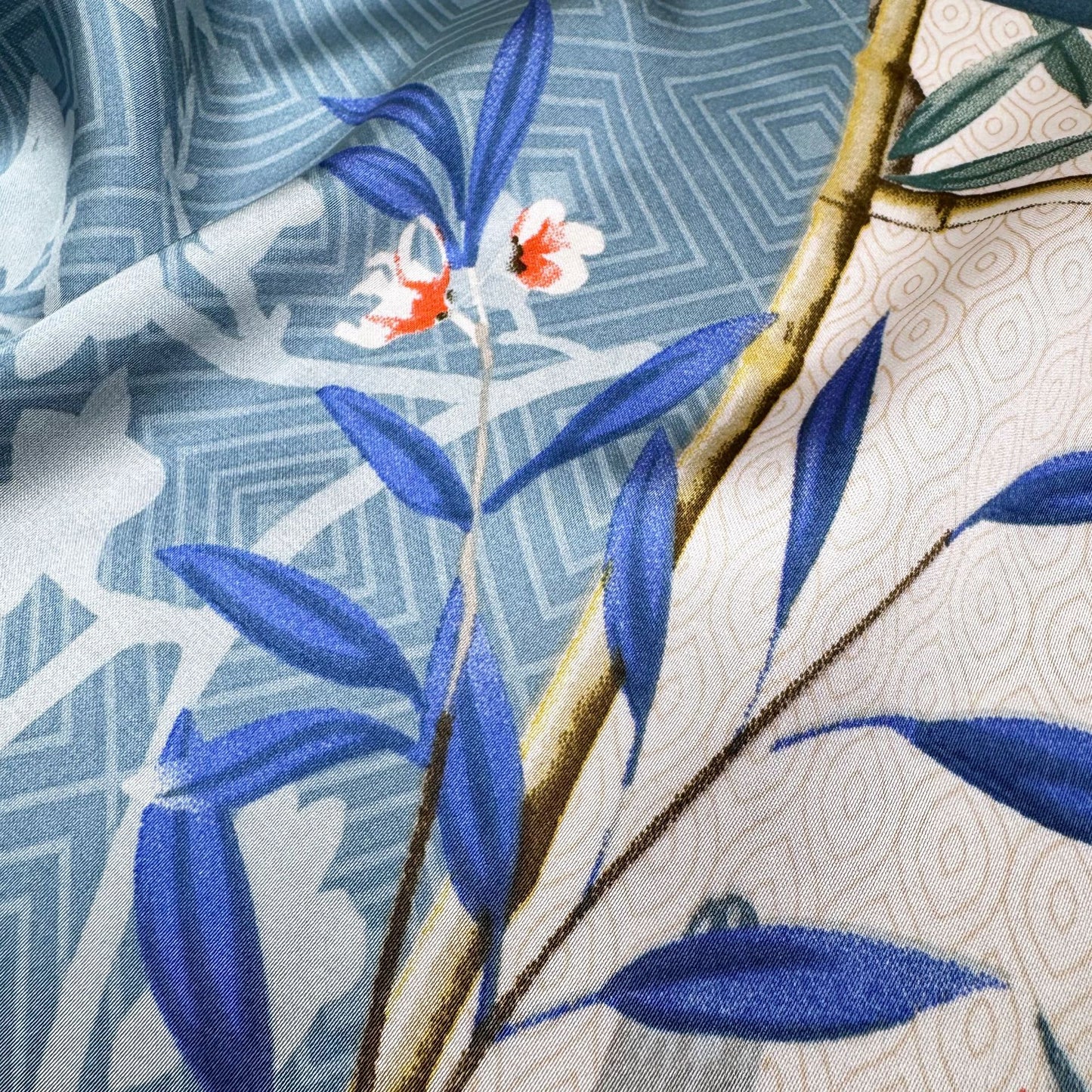 Simple literary and retro brocade long silk scarf, simple and elegant temperament women's gift scarf with shawl