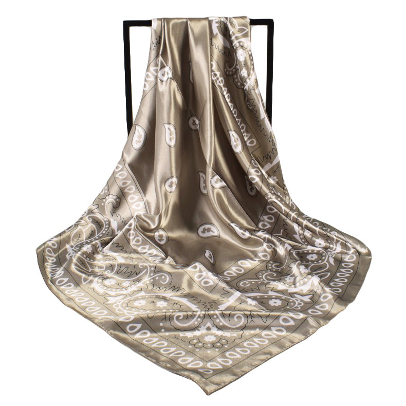 Fashion new 90 satin size cashew flower square silk scarf, scarf