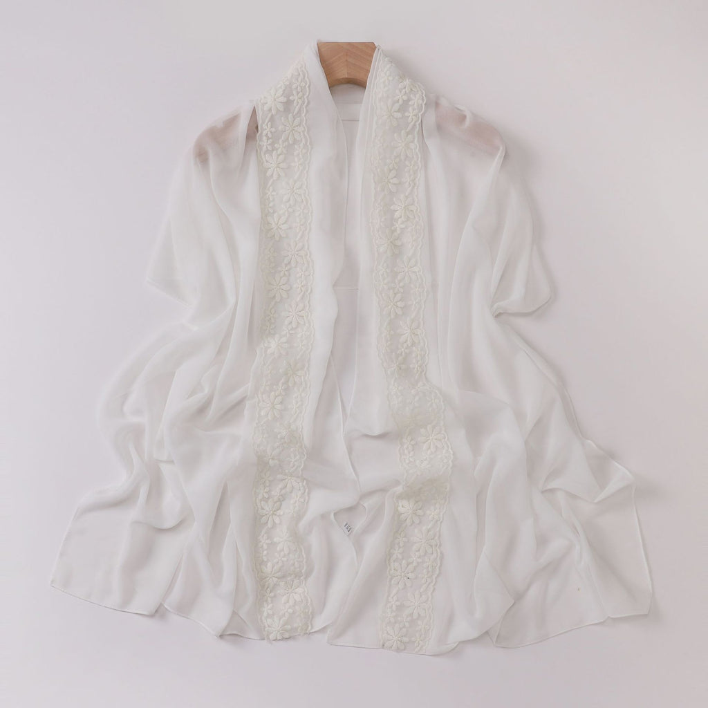 New lace pearl chiffon scarf,  scarf, Middle East, Africa, Malaysia, Indonesia headscarf