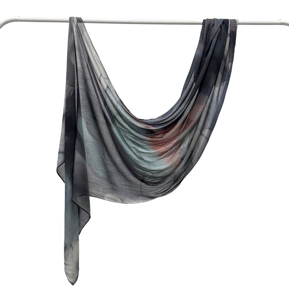 Modal cotton Jersey headscarf marble pattern digital print scarf ethnic Muslim shawl headscarf