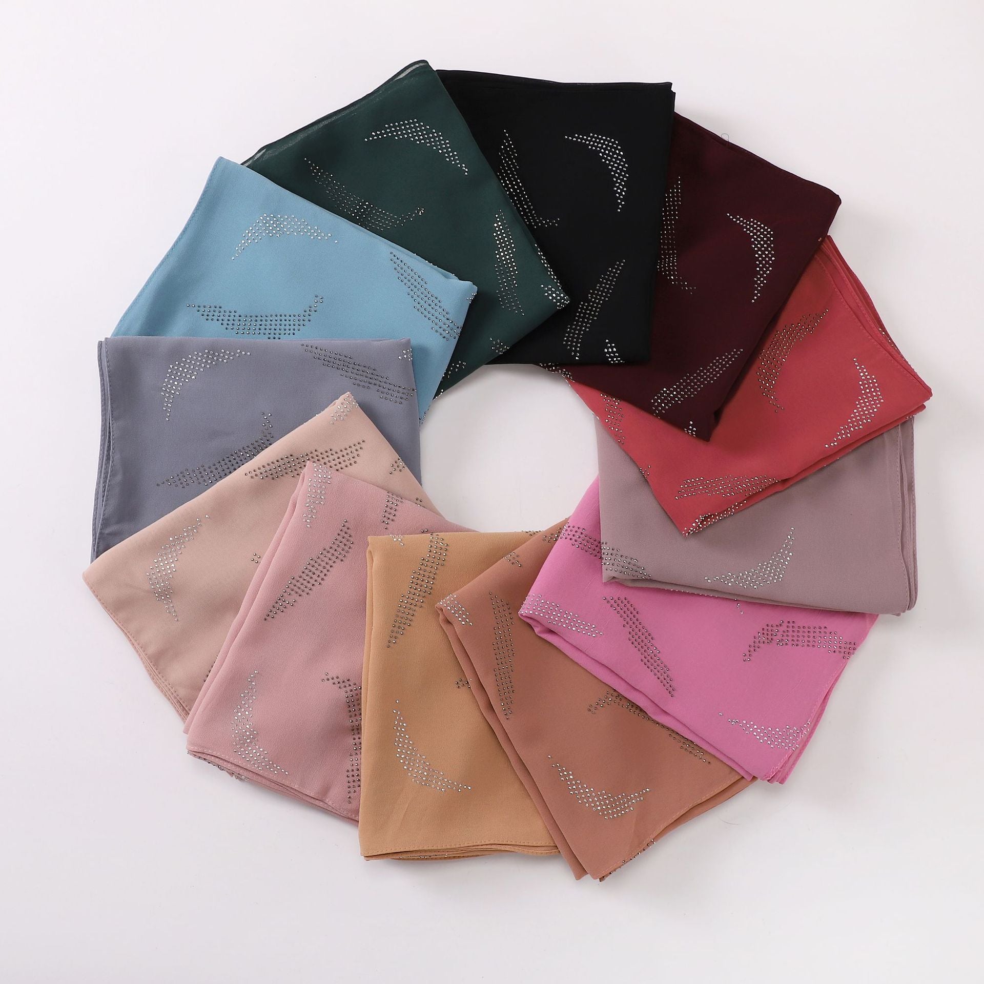 New pearl chiffon boutique hot diamond  scarf Middle East and Africa headscarf hijab