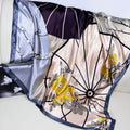 Fashion retro plant flower flower print silk scarf 90cm large square scarf, ethnic women's head scarf