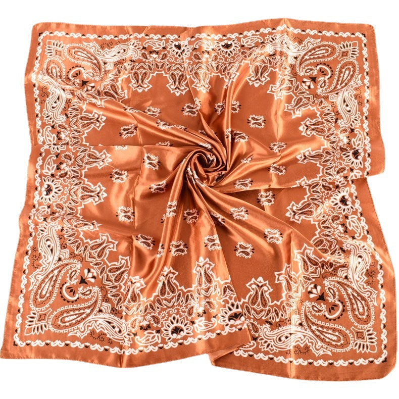 New fashion 90cm satin cashew flower square scarf silk scarf, paisley scarf scarf