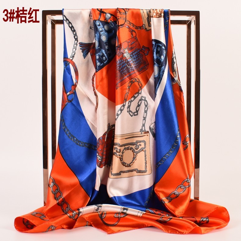 Fashion new professional square scarf women's casual bag pattern, scarf silk scarf, one piece is sent on behalf of others.