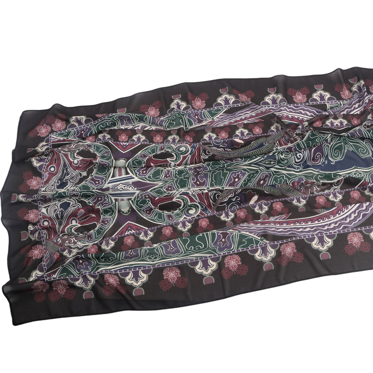 Malaysian Printed Chiffon Scarf Bohemian Fashion Simple Spring and Summer Sunscreen Scarf Shawl
