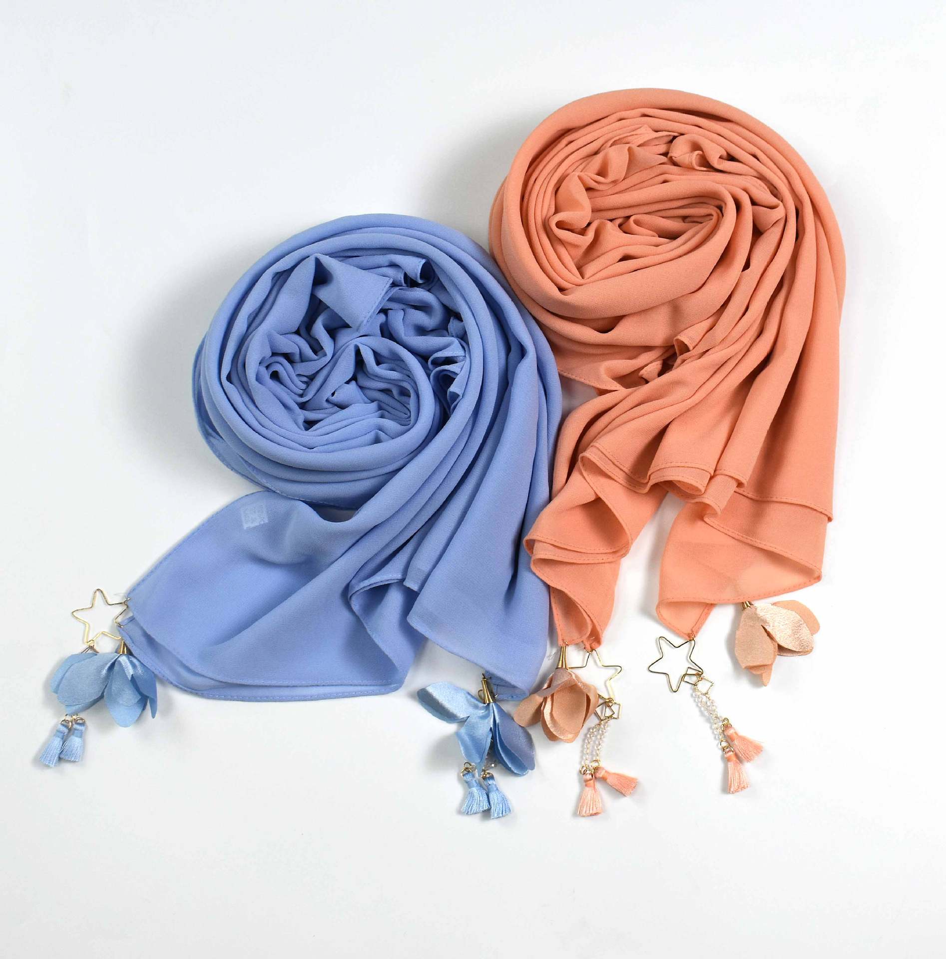 Chiffon Flower scarf women's Shawls Malaysian headscarf Middle East Africa headscarf