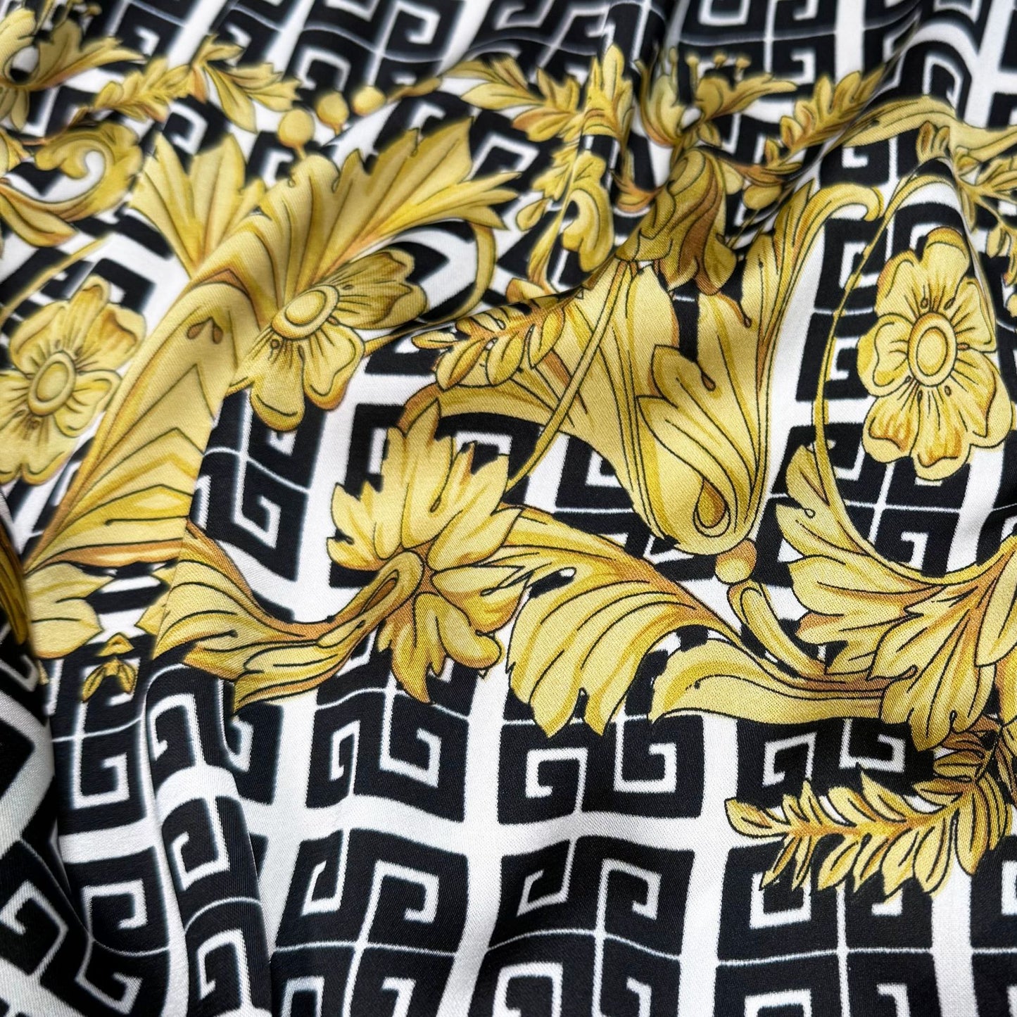 Elegant national four palaces totem simulation silk long silk scarf, spring, summer and autumn travel and vacation women's outer shawl