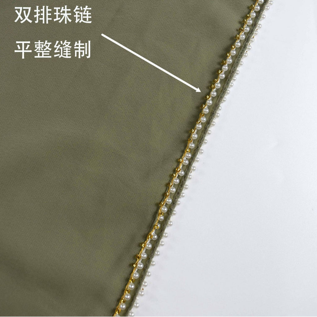 New pearl chiffon beaded scarf Malaysia headscarf Middle East Africa hijab