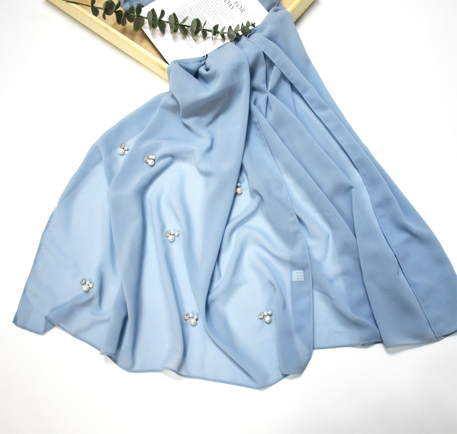 New Malaysian hijab nail pearl rhinestone chiffon scarf  scarf Middle East headscarf