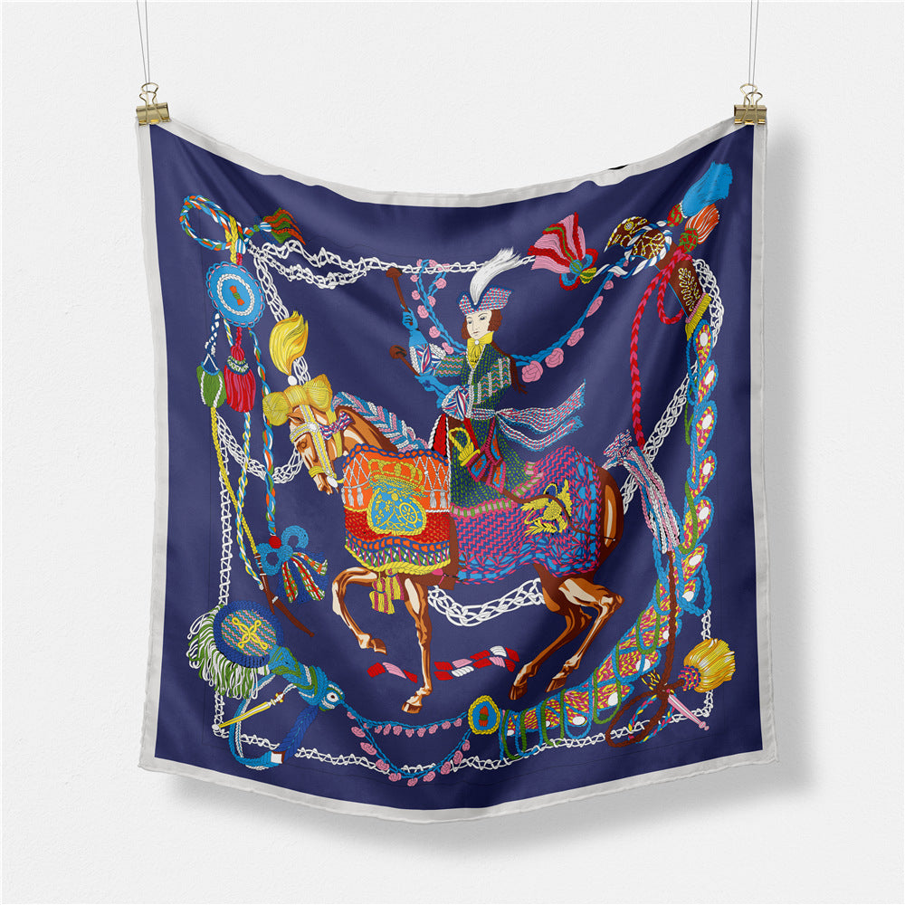 Fashion Thai elephant pattern, printed scarf, artificial silk twill silk 53cm small square scarf, women's scarf