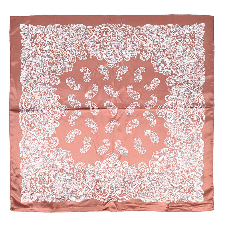 New European style fashion cashew flower pattern 90 satin large square scarf headscarf scarf