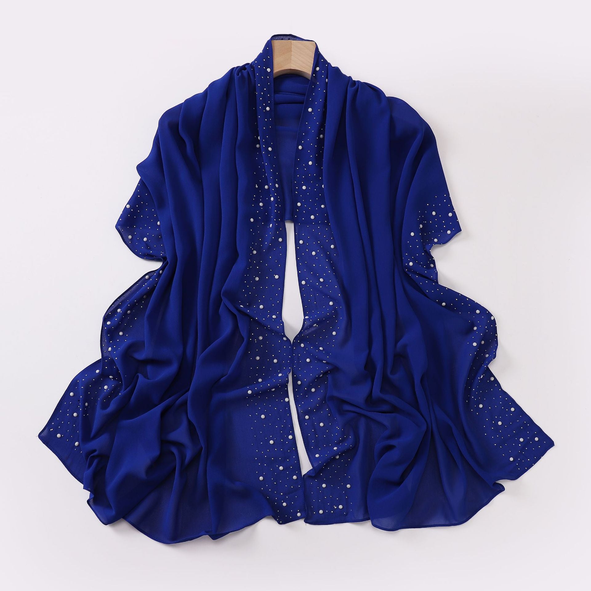 Pearl chiffon both sides ceramic hot diamond Malaysian headscarf Middle East Africa hijab