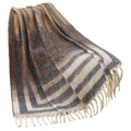 Blanket new European and American autumn and winter imitation mohair thickened striped large shawl jacquard blanket