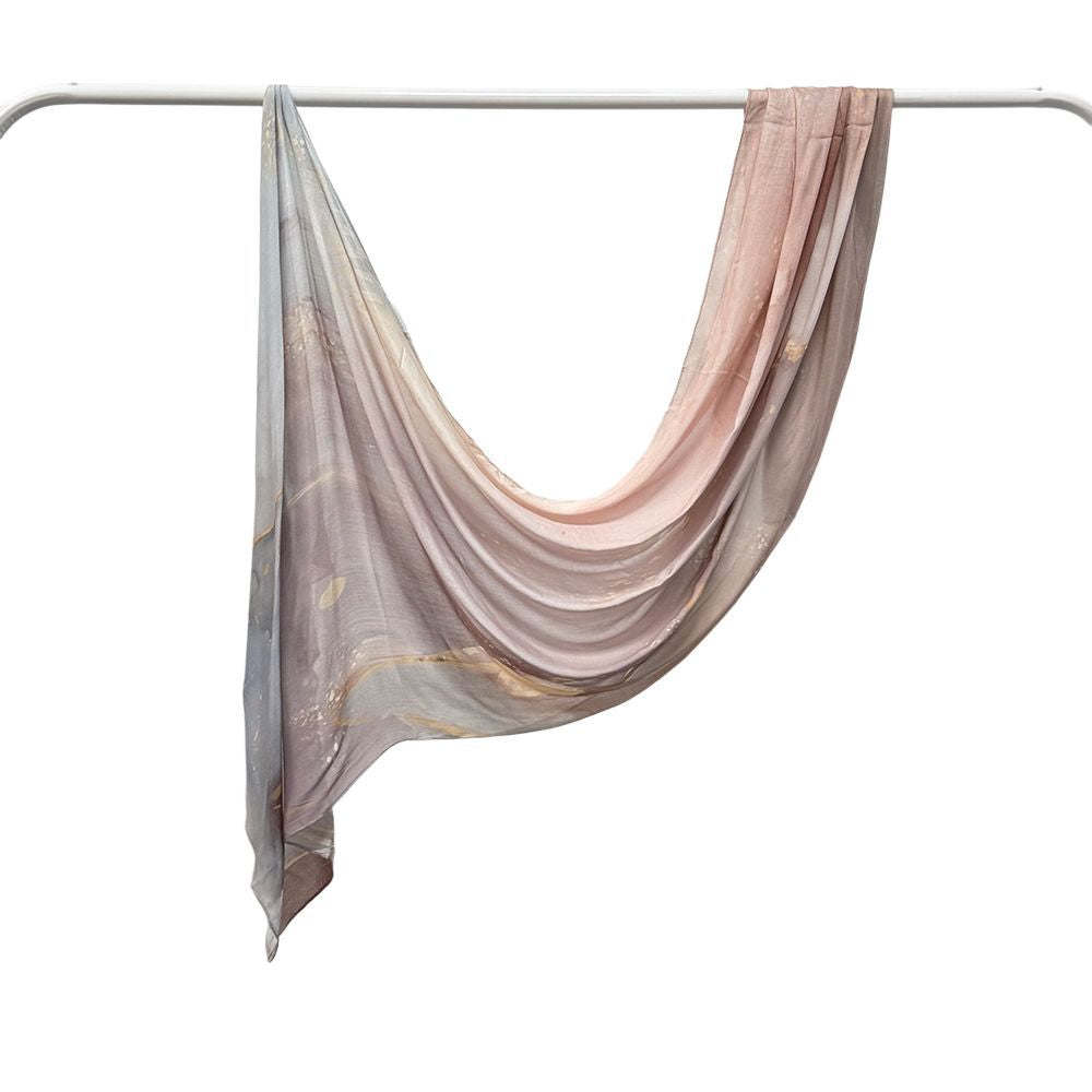 Modal cotton Jersey headscarf marble pattern digital print scarf ethnic Muslim shawl headscarf