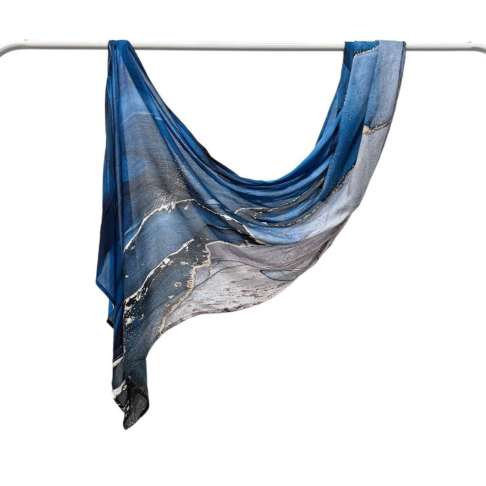 Modal cotton Jersey headscarf marble pattern digital print scarf ethnic Muslim shawl headscarf