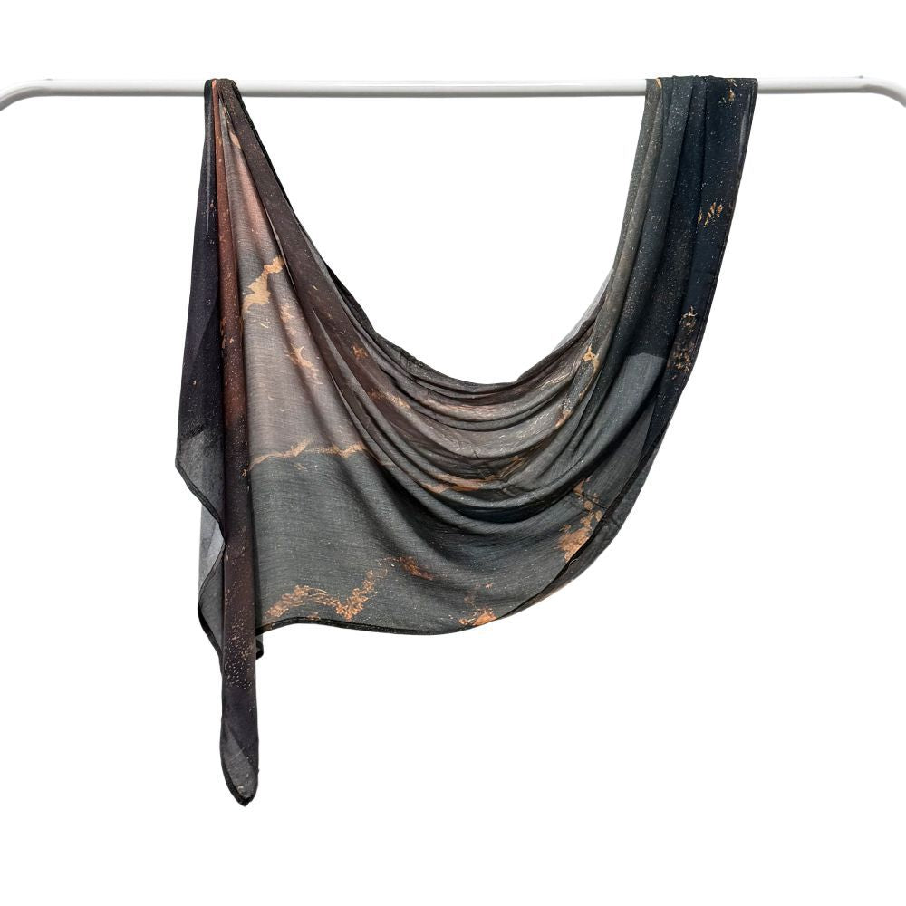 Modal cotton Jersey headscarf marble pattern digital print scarf ethnic Muslim shawl headscarf