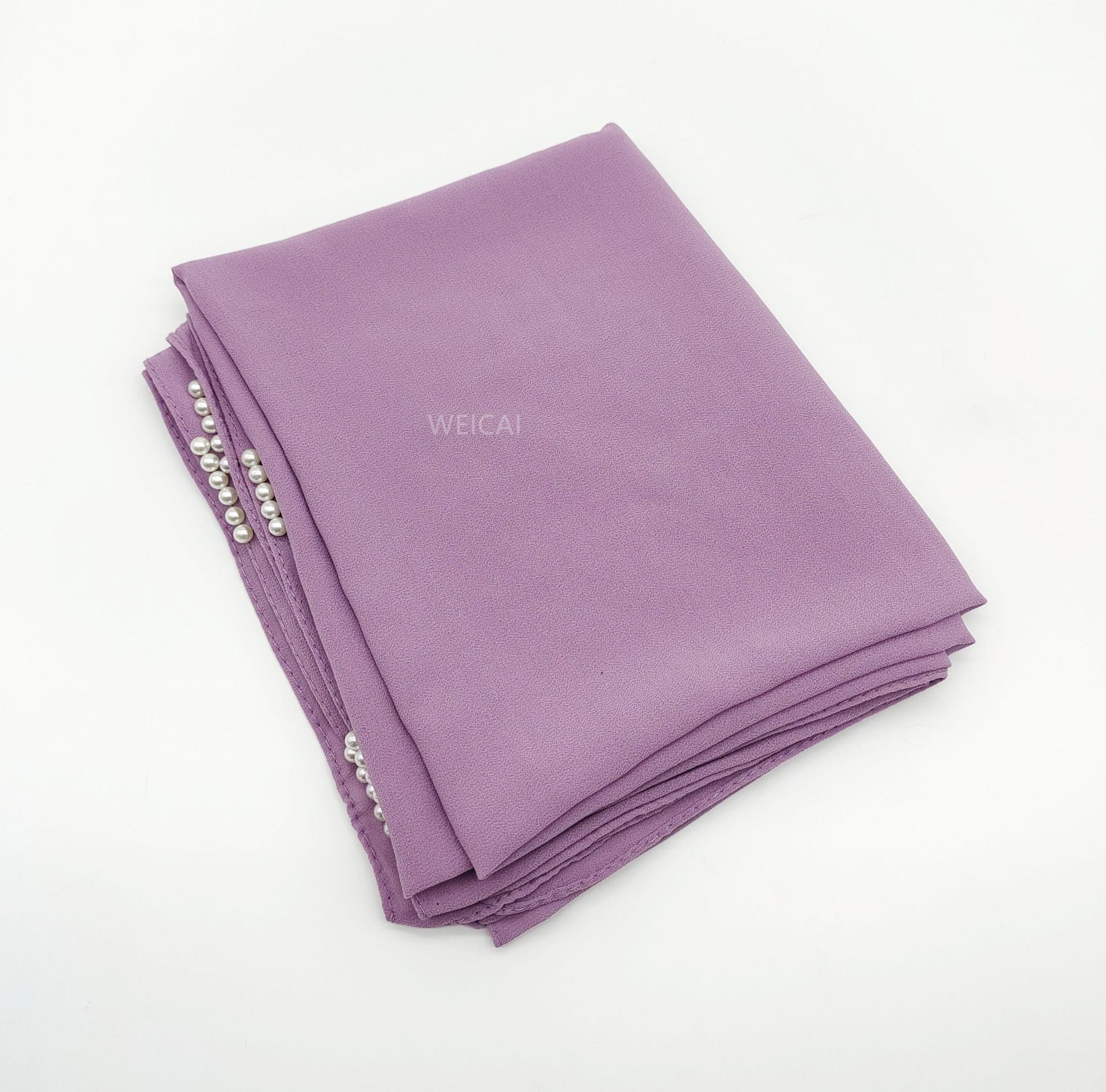 Customized flower beads pearl chiffon scarf  Women headscarf Malaysia Indonesia hijab