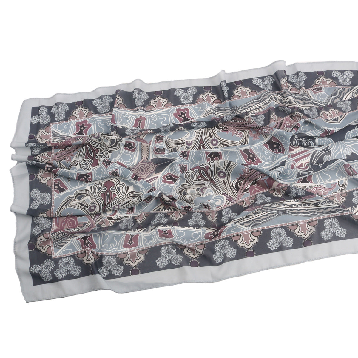 Malaysian Printed Chiffon Scarf Bohemian Fashion Simple Spring and Summer Sunscreen Scarf Shawl