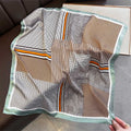 Fashion Square Scarf Light Luxury Versatile Spring and Summer Light Sunscreen Silk Scarf Neck Protection Woman