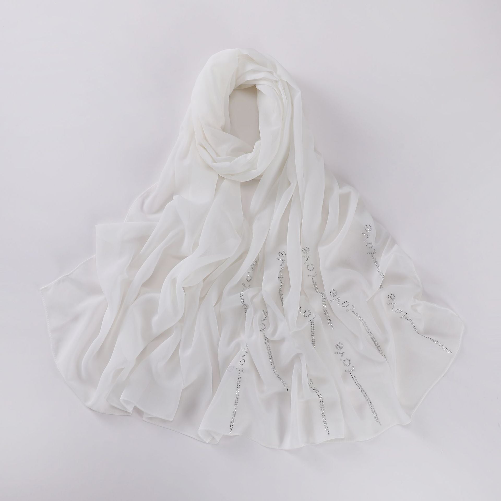 New pearl chiffon scarf hot diamond scarf Middle East Africa headscarf hijab