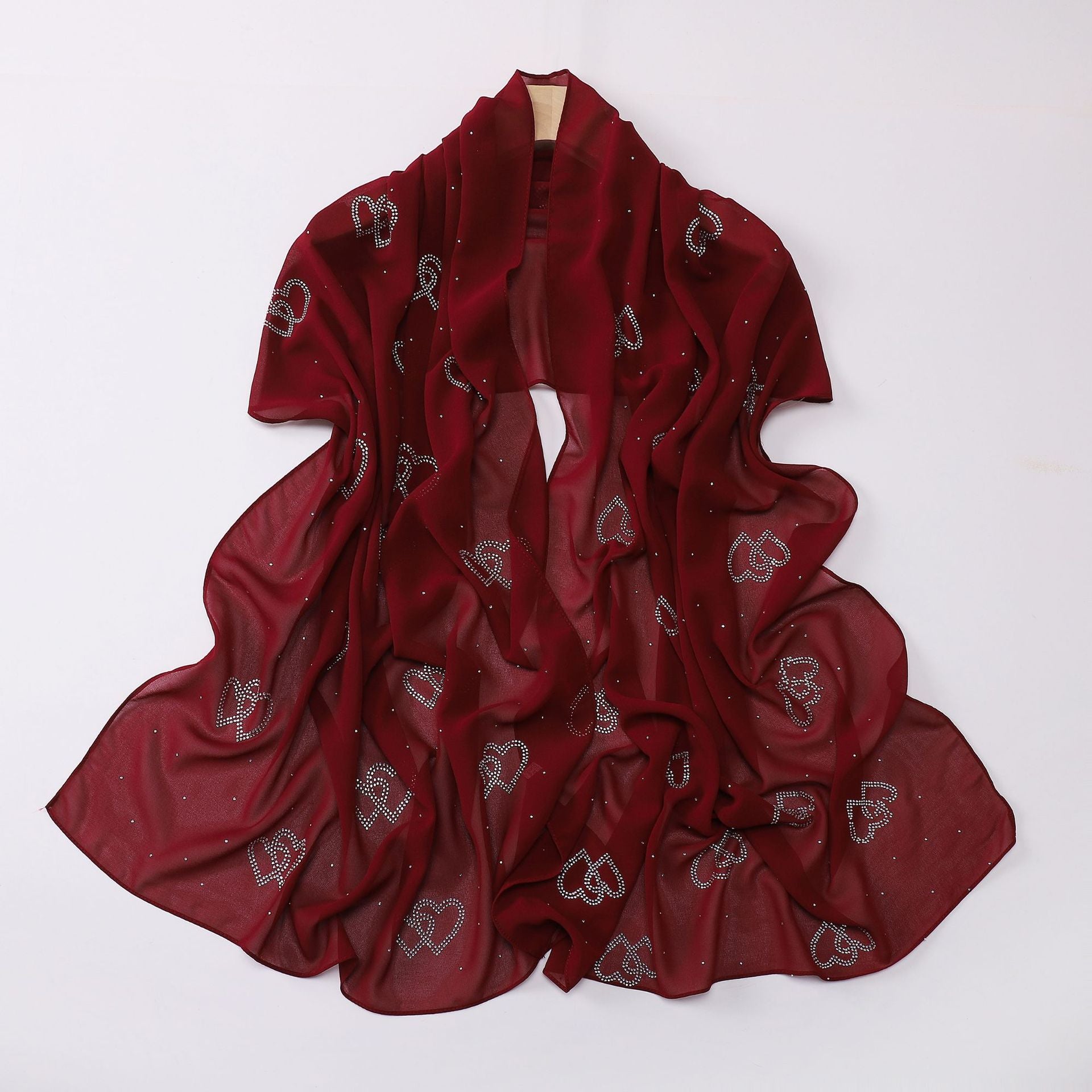 New Pearl Chiffon Double Love Hot Diamond Middle East Africa South East Asia Headscarf