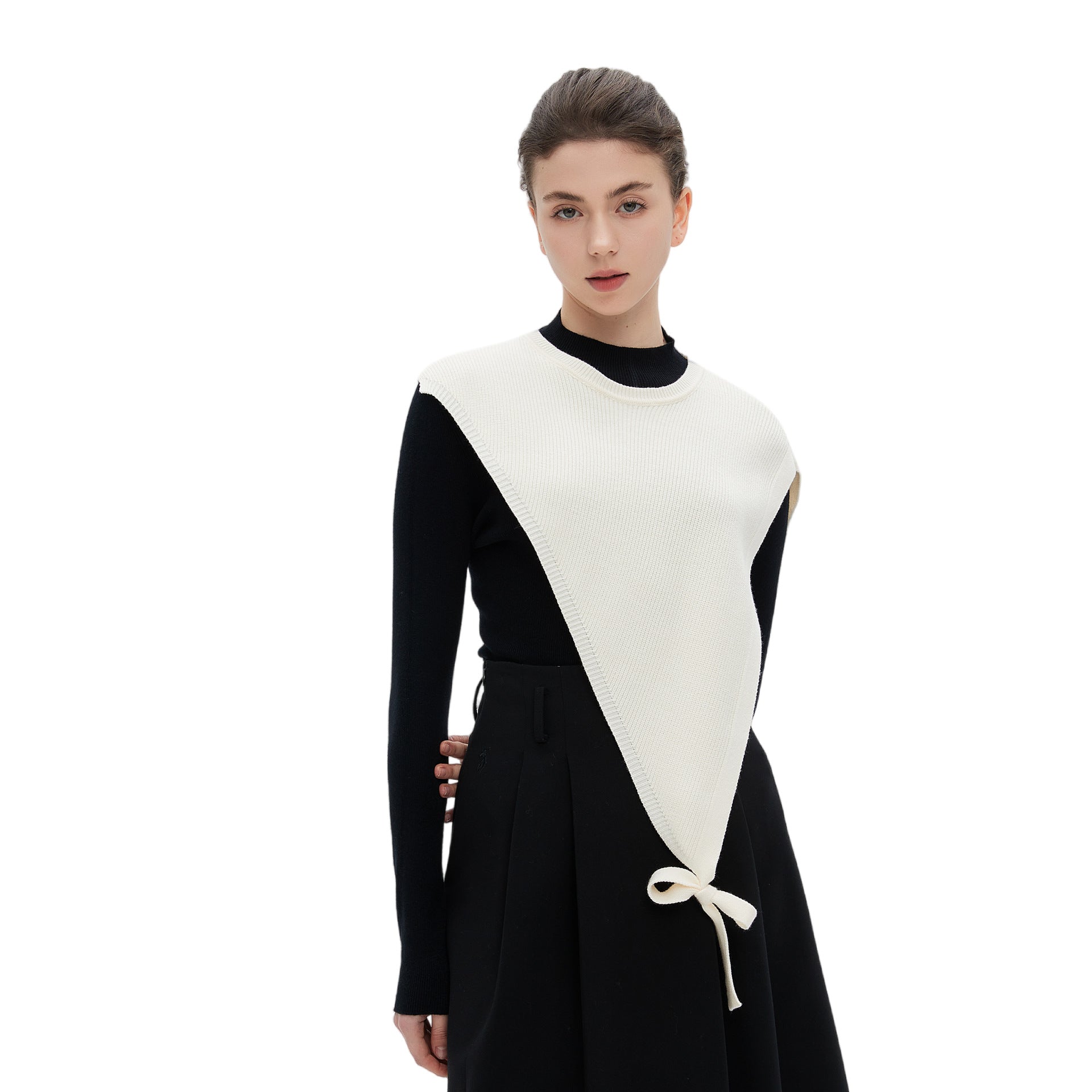 Mid-high Premium Spring, Summer and Autumn New Products Thin Outer Shirt Short Sleeve Triangle Knitted Shawl