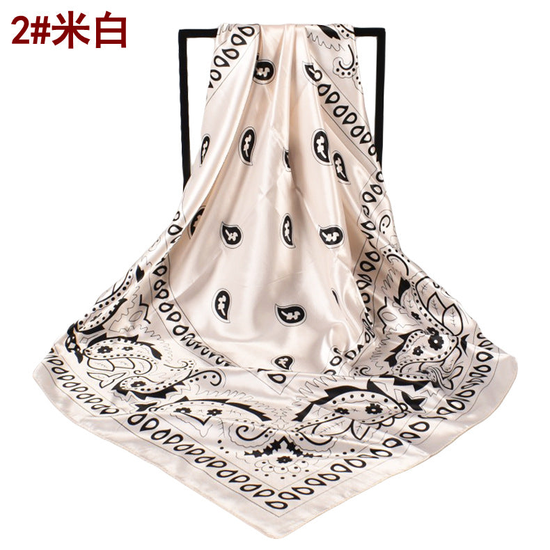 Fashion new 90 satin size cashew flower square silk scarf, scarf