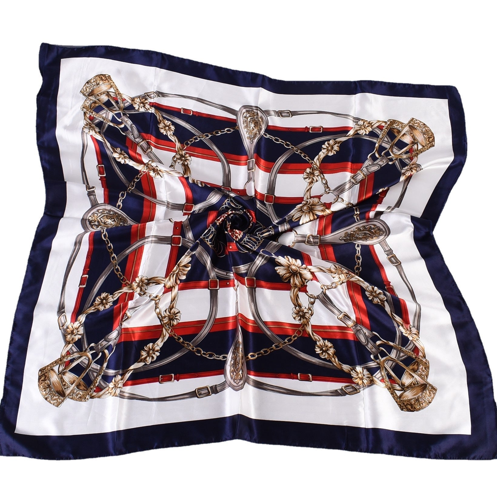 Summer new geometric simple 90 square scarves, printed fashionable square silk scarves, scarves silk scarves