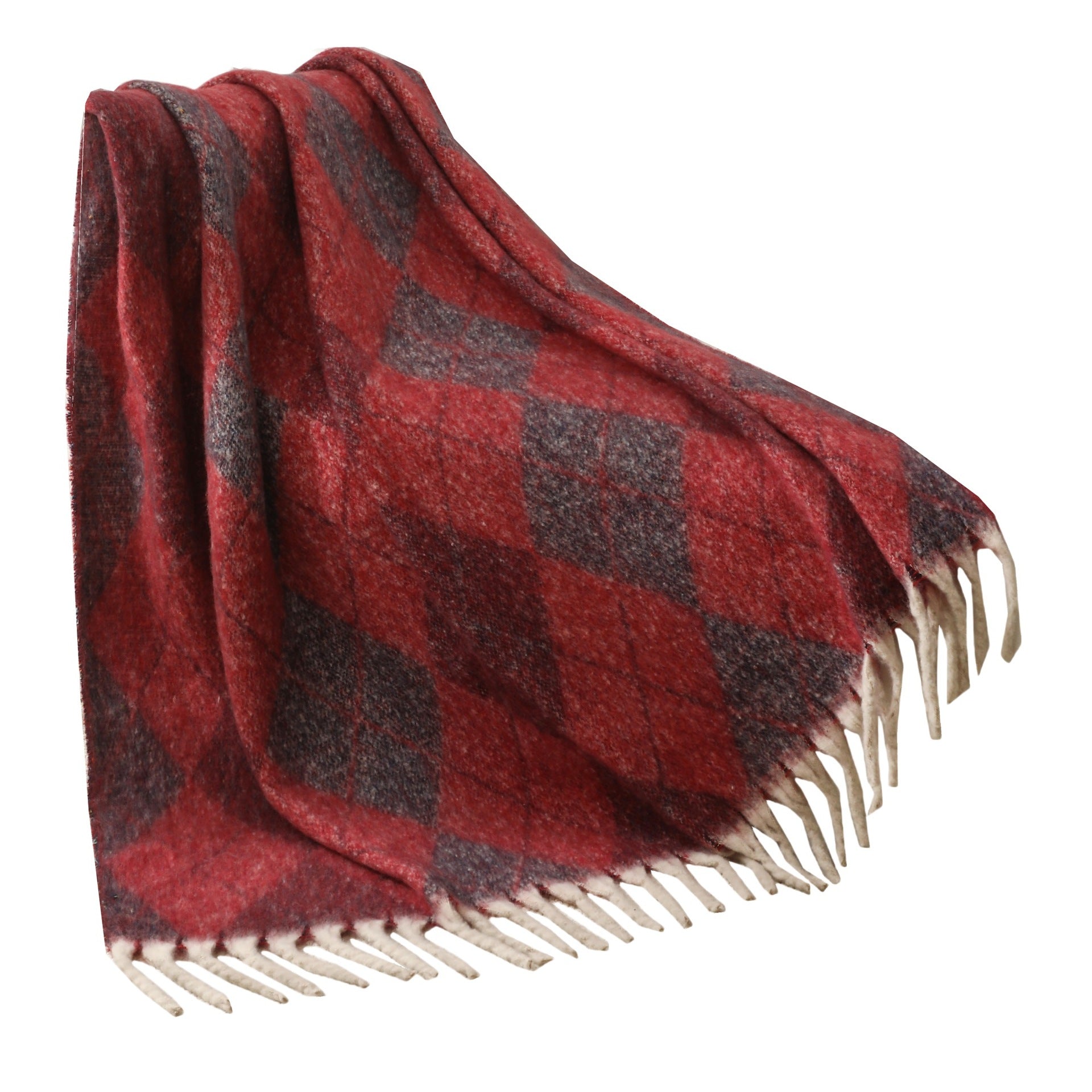 Blanket 2025 new European and American autumn and winter circle yarn imitation mohair thickened large shawl jacquard blanket