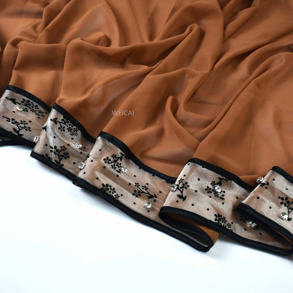 New pearl chiffon lace fixed diamond scarf  scarf Malay headscarf Middle East Africa hijab