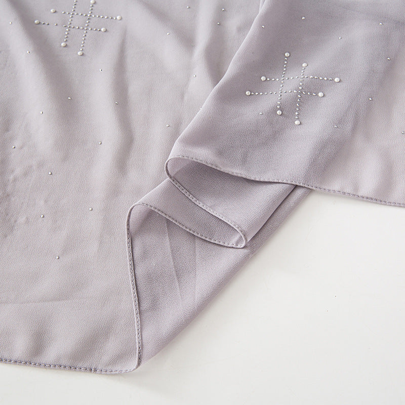 Chiffon ceramic hot diamond scarf  scarf Middle East Africa headscarf Malay headscarf