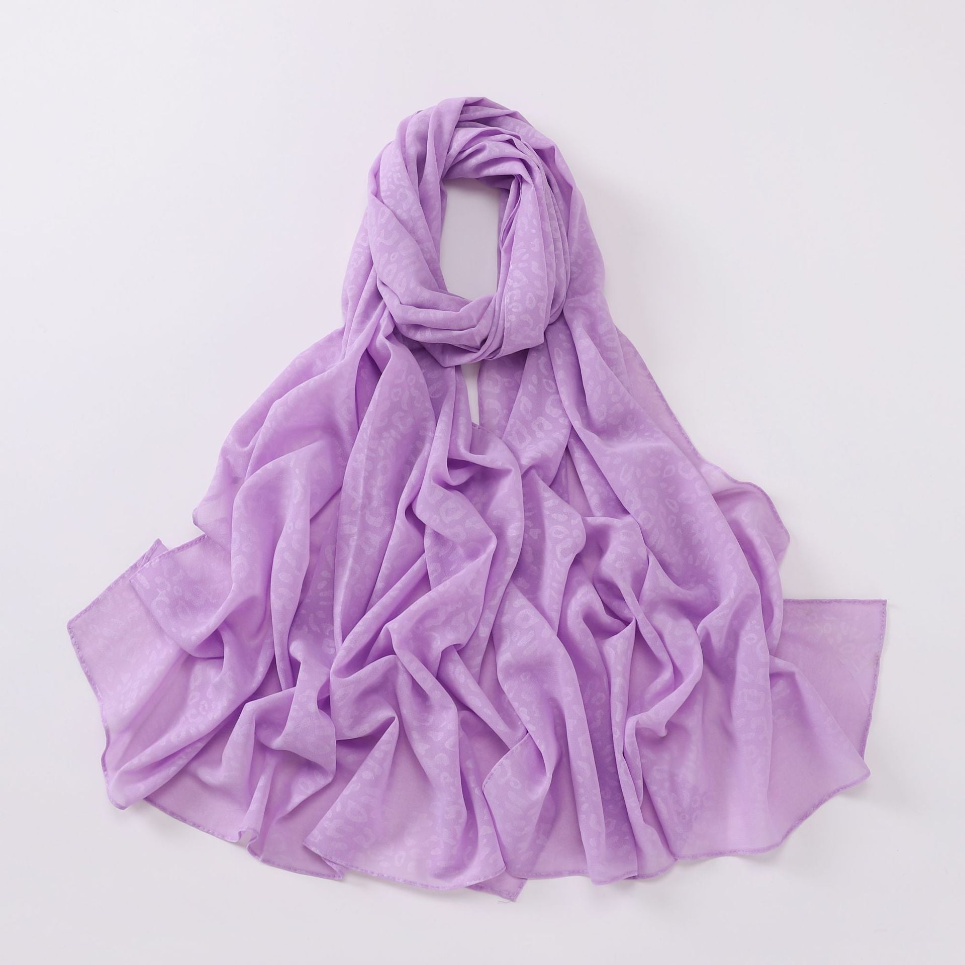 New pearl chiffon, leopard print embossed scarf, gauze Middle East North Africa Malay headscarf hijab