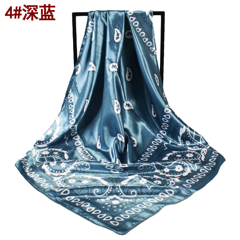 Fashion new 90 satin size cashew flower square silk scarf, scarf