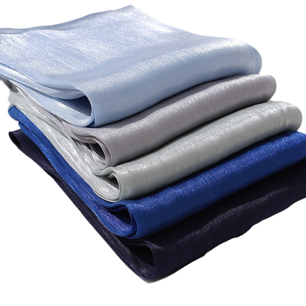 Breathable and Cool Island Satin Smooth Crepe Long Towel Malaysia Bright Silk Scarf Head Scarf