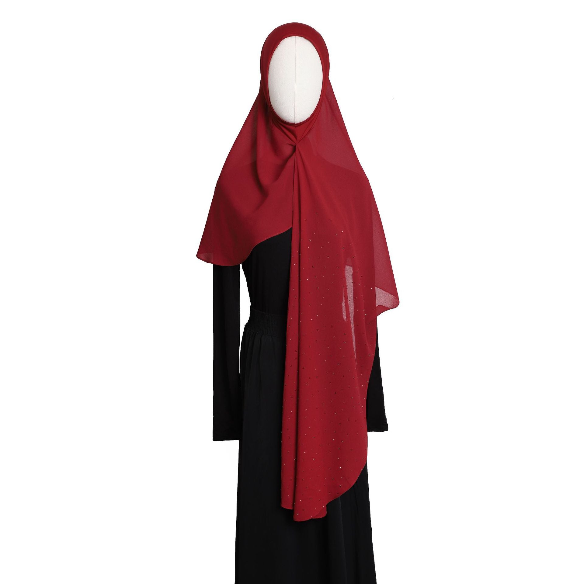 New Gypsy star hot diamond crystal hemp chiffon splicing rounded corner wrapping towel novice lazy headscarf yarn