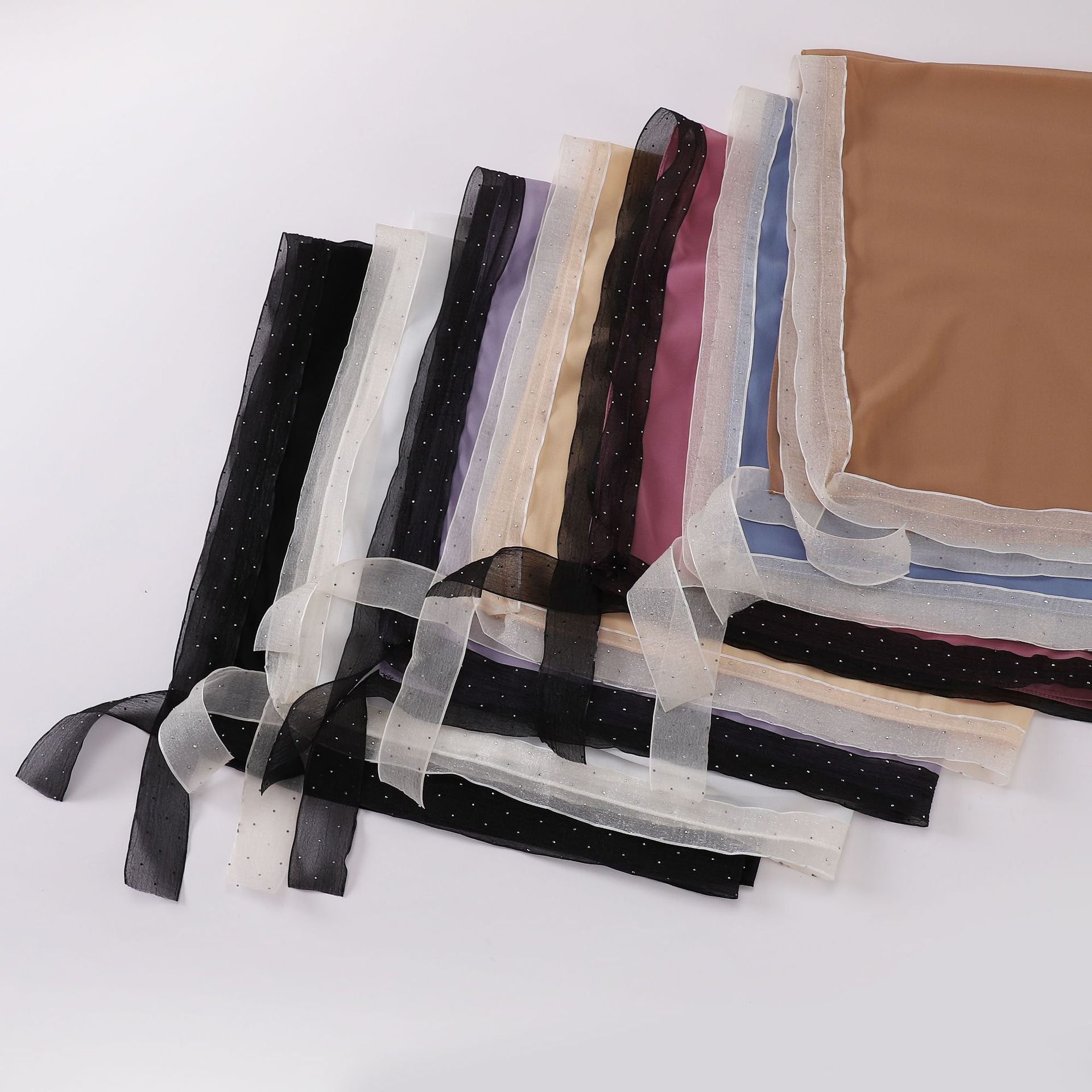 new pearl chiffon lace square scarf lace scarf 90 * 90cm