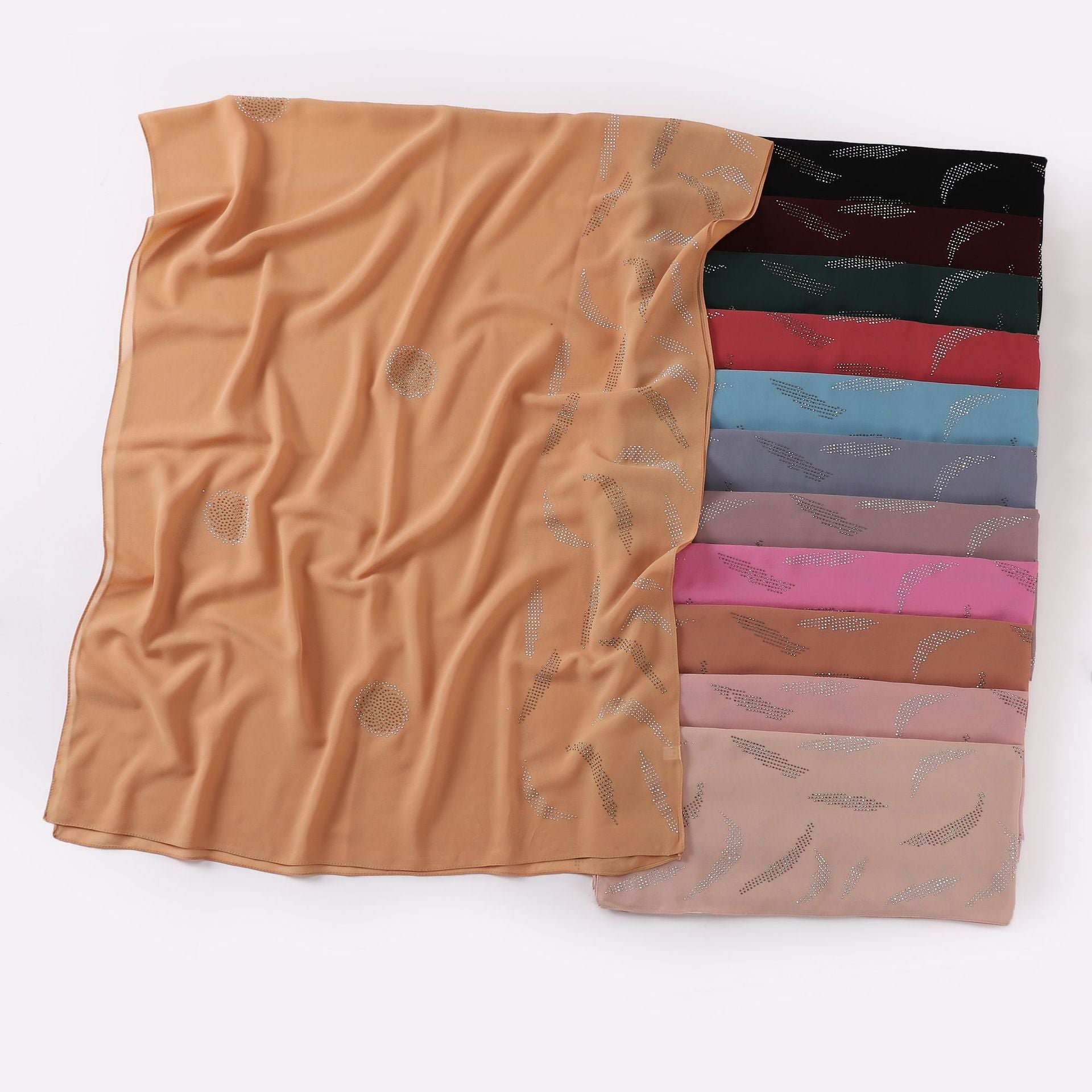 New pearl chiffon boutique hot diamond  scarf Middle East and Africa headscarf hijab