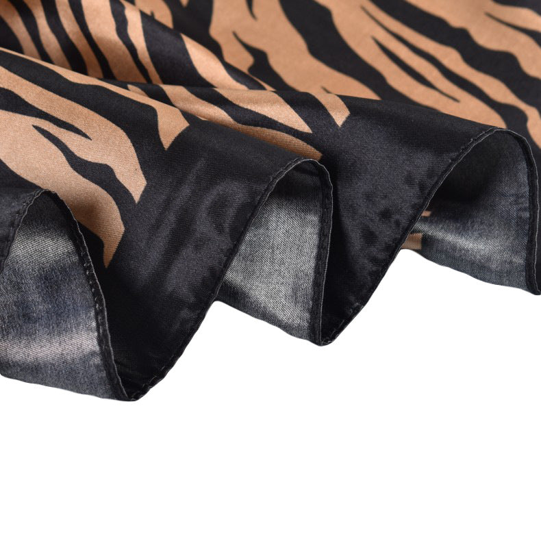 European and American fashion new simple 90cm-satin zebra pattern large square scarf silk scarf scarf