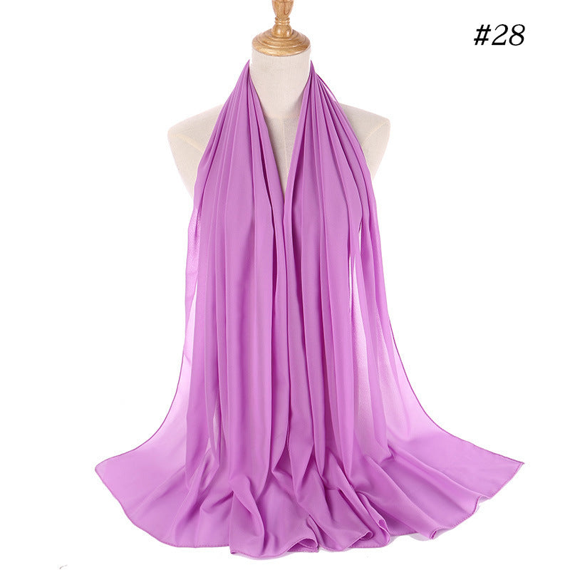 86 color pearl chiffon bubble headscarf, women's hijab scarf