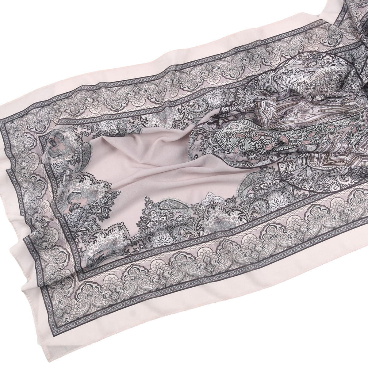 Malaysian Printed Chiffon Scarf Bohemian Fashion Simple Spring and Summer Sunscreen Scarf Shawl